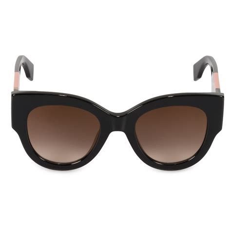 fendi cut eye sunglasses|Fendi cat eye sunglasses black.